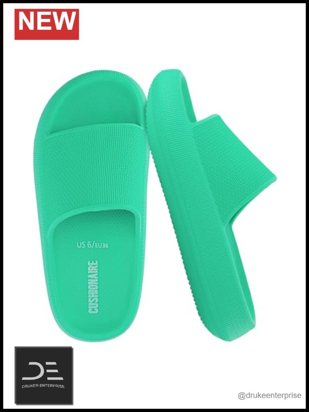 Lightweight EVA Foam Slides - Comfortable Slip On Shower Shoes